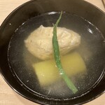 はらまさ - カニ真薯とヒスイ茄子