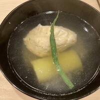 はらまさ - カニ真薯とヒスイ茄子