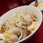 ラーメン二郎 - ラーメンミニ＋ニンニク少し＋白ネギショウガ半分