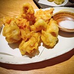 個室と海の台所 虎魚 - 銘柄鶏の天婦羅
                                