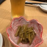 伊豆太郎 - わさびの茎の醤油漬け、美味しい。