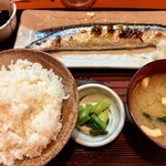味安 - 新サンマ塩焼定食@1,160円  ぶっといサンマ頂きました！美味いねぇ！