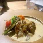 ブラッスリー 航 - チキンのフリカッセ+ 赤ワインライス