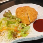 花いちもんめ - 花いち定食(刺身2種付)  ¥1,000  メイン  蓮根のはさみ揚げ