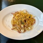 Il Filo - イカと大根のアーリオオーリオ　カラスミがけ