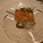 鮨 むらやま - 海胆と赤貝のジュレ掛け