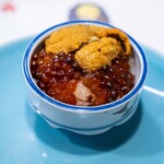 うを徳 - 2025.9 羅臼産いくらと利尻産ムラサキウニのミニ丼