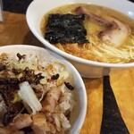 海老塩そば＋塩豚めし 旧バージョン