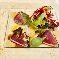 ミクニ ヨコハマ - キノコのマリネとラタトゥイユみたいな煮込みとカツオが素晴らしいハーモニーでした♡