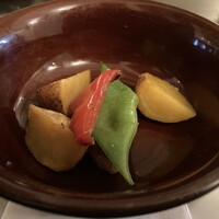 ピッツェリア ロマーナ ジャニコロ - 「インカのめざめと本日の野菜の窯焼き」