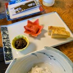 お宿 お食事処 鱗晃荘 - 自家製佃煮/たらこ/卵焼き