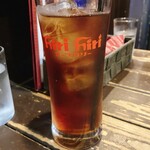 スープカリー ヒリヒリ2号 - 食べログクーポンのサービスドリンク❤️
アイスコーヒーにしたような気もするけど、アイスティーが到着(*≧艸≦)
アイスティーも好きだし、無料だし全然オッケー(*≧艸≦)笑