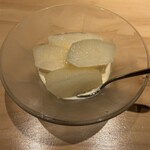 うなぎ 塚本 - ミルクアイスと梨のコンポート