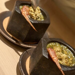 かにじぇんぬ　麻布 - 御石　毛蟹　鮑