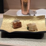 鮨 富かわ - 蒲焼きと白焼き