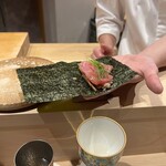 鮨 富かわ - 追加のトロタク　ゴボウを使って。