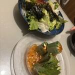 居酒屋 土間土間 銀座一丁目店 - チョレギサラダと生春巻き