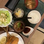徳兵衛 - 「大きなアジフライ定食」