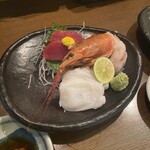 居酒屋 あまのじゃく - 刺身盛り合わせ三点盛り