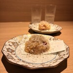 宿酒 きんきん - 無花果と生ハムの天麩羅