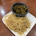 WITH「麺、道有楽」 - 辛し高菜漬けとモヤシ