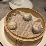 鼎泰豐 - 甘い小籠包3種盛り(チョコ・あんこ・紫芋)