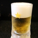 まんや - 生ビール 380円。