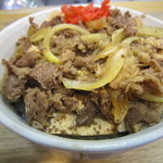 大森 - 牛丼５５０円プラス豆腐増し５０円