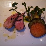 代官山ASO チェレステ - 氷室熟成豚の炭火焼き かぼすピュレのアクセント