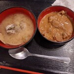 たいこ茶屋 - 3回戦、カレーとアサリの味噌汁