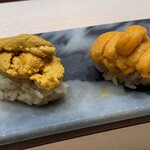 八重洲 鮨 海味 - ウニ食べ比べ