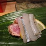 鮨 いし黒 - さよりと鰤炙り