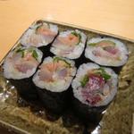 鮨 いし黒 - 鯖とガリの巻き寿司　H26.10再訪