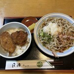 めん房丸仁 - 料理写真:ソースかつ丼おろしそば　