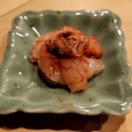 鮨 奥 - 縞海老に鯛の酒盗、旨いね～