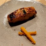 鮨 奥 - 甘鯛漬け焼き 沢庵には胡麻