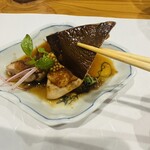 魚と炭と鉄板と ととと - あわび茸