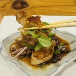 魚と炭と鉄板と ととと - 朝びきの地鶏