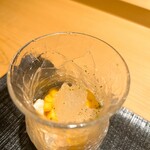 銀座 稲葉 - 桃のパフェ