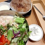 ガスト - 王子にて　こぼさぬように中央に　スプーンで寄せかき氷食む　かき氷、私は器用に食べるのは難しいのでひたすら縁から進めます。漫画盛りはフォトジェニック。私は其れを綺麗に食べる器用さが欲すィ。深いお皿が好き