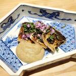 鮨一正 - 秋刀魚　茄子ソース