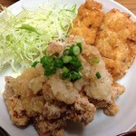 からあげダイニング　禅 - 鶏カツおろしポン酢定食のおかずです