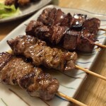 浅魂 - モツやき(ハツとレバー)