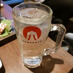 駒八 - 黒糖焼酎れんとの水割り