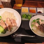 アジアンバルフロッグス - 海南鶏飯セット　1080円(税込)