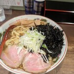 麺屋 遊仁 - 煮干し中華の大盛り、岩海苔トッピング