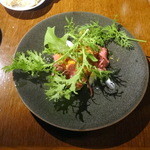 レストランユニック - 62℃で火入れした和牛ハツのカルパッチョ、カラスミ風味1,760円