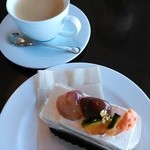 茶寮楽浪 - ケーキセット(810円)
