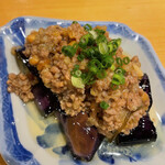 そうや - 揚げナスの肉味噌添え
