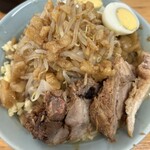 ラーメン 工藤 - 汁なし200g＋ゆで卵